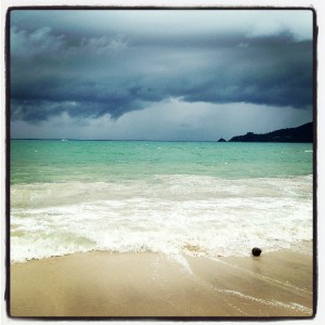 watching an approaching storm