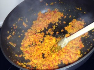 Frying off the spices