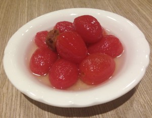 tomatoes in plum juice
