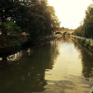 looking up the canal to the railway viaducts