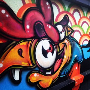 part of what I'm pretty sure is a commissioned mural near the Casino