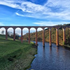 The viaduct over the Tweed River, just outside Melrose.