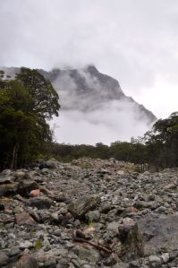 Marlene's Creek- after crossing it. These rocks are the path out.